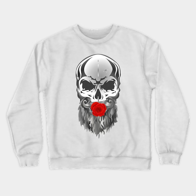 skull shirt design Crewneck Sweatshirt by Pet & Nature Lovers